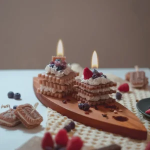 Lumânare tortuleț de biscuiți cu fructe