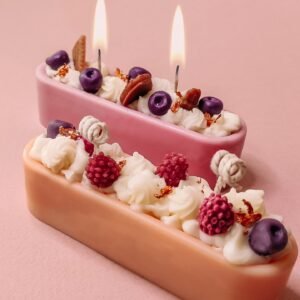 Lumânare ecler cu mure și biscuiți