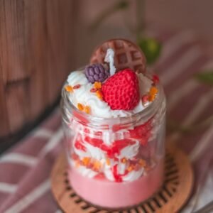 Lumânare șerbet de căpșune